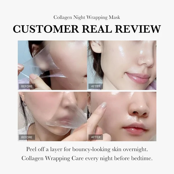 Face Night Mask Collagen Wrapping Mask Natural Ingredients Firming Elasticity & Hydration Anti-wrinkle For Skin Care - Image 12