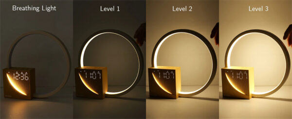 Bedside Lamp Touch Table Lamp With Natural Sounds, Desk Lamp With Alarm Clock, Touch Control 3 Levels Brightness Home Decor - Image 10