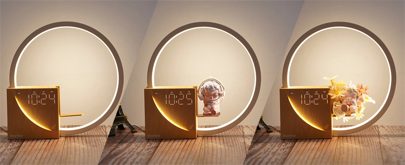 Bedside Lamp Touch Table Lamp With Natural Sounds, Desk Lamp With Alarm Clock, Touch Control 3 Levels Brightness Home Decor - Image 14