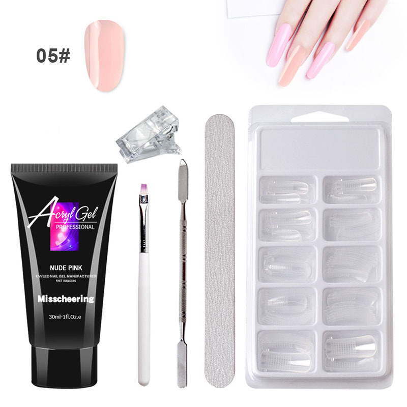 Painless Extension Gel Nail Art Without Paper Holder Quick Model Painless Crystal Gel Set - Image 23