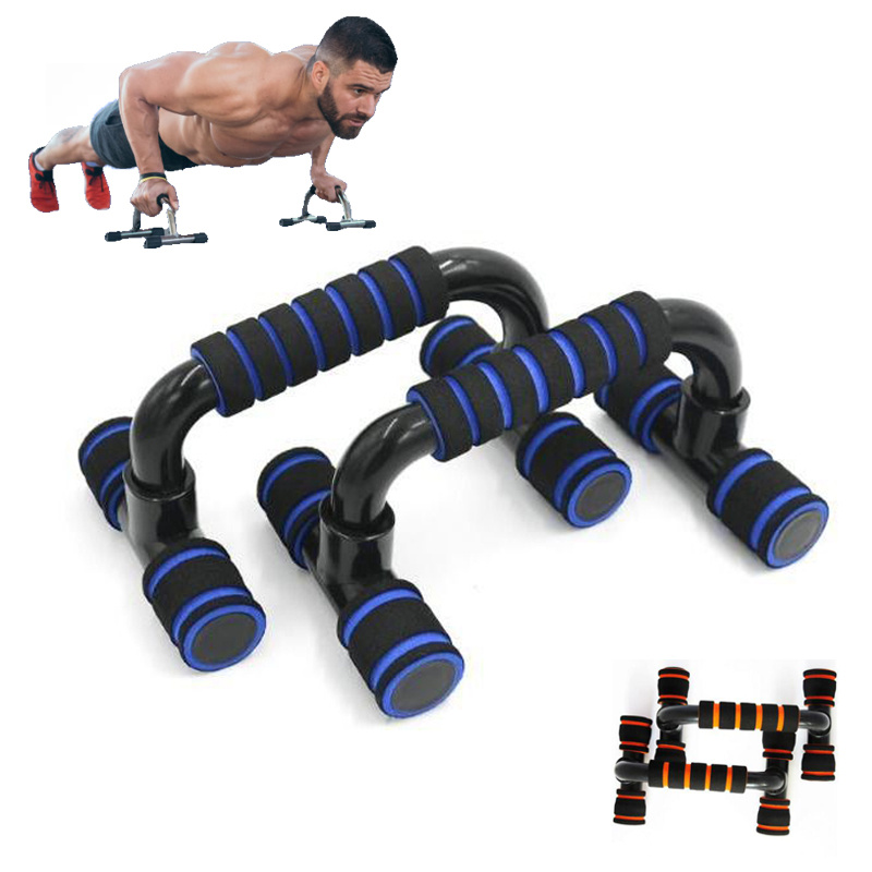 H-shaped Push-up Stand Sponge Hand Grip ABS Fitness Chest Training Grip Bar Fitness Exercise Trainer - Image 1