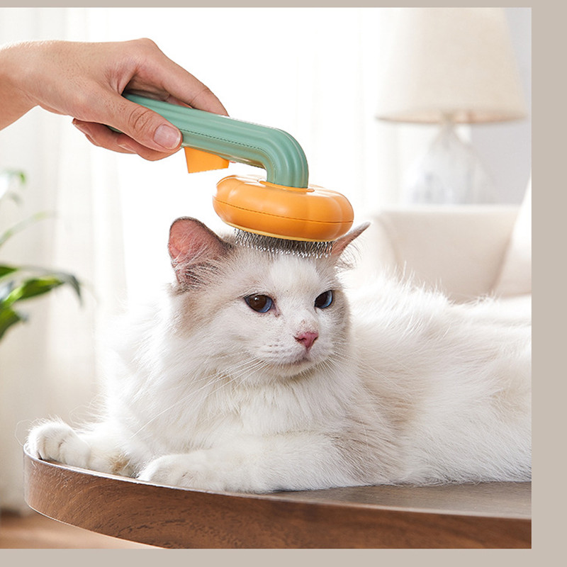 New Pet Cat Brush Hot Selling Hand-held Steel Wire Self-cleaning Comb Looper For Hair Removal - Image 15