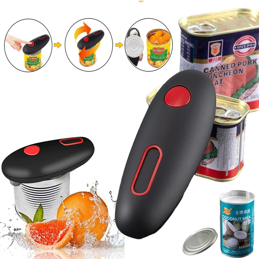 Electric Can Opener Automatic Jar Bottle Can Machine One Touch Portable Kitchen Hand Free Opening Opener Tool Gadgets - Image 1