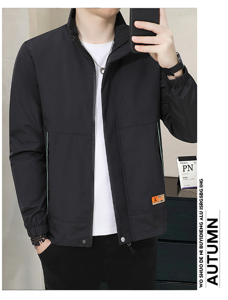 Casual Jacket With Stand Collar Autumn Style For Men - Image 10