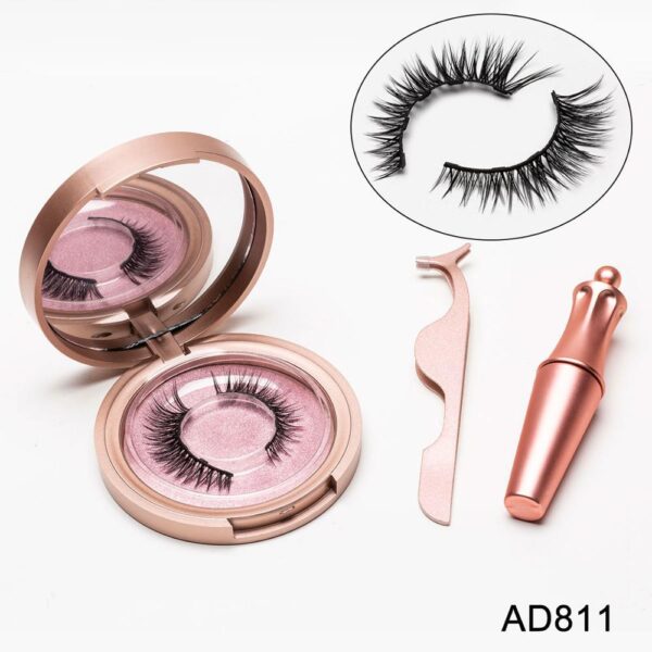 Natural Long Lasting Magnetic Liquid Eyeliner & Magnetic False Eyelashes & Tweezer Set Make up Set - Image 6
