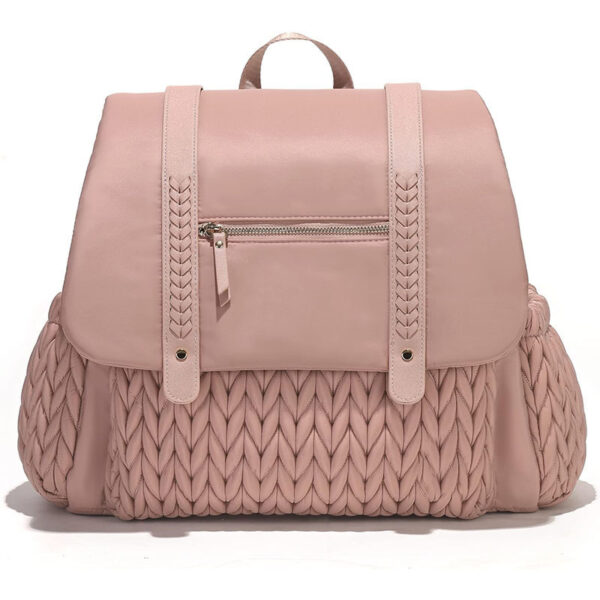 Large-Capacity Stylish Insulated Quilted Mommy Backpack For Outdoor Travel - Image 2