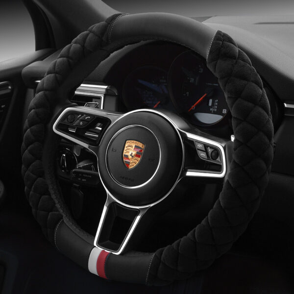 Universal Car Steering Wheel Cover Winter Decoration Cute 38cm Plush Footprint Auto Automobile Vehicle Steering Wheel Protector - Image 10