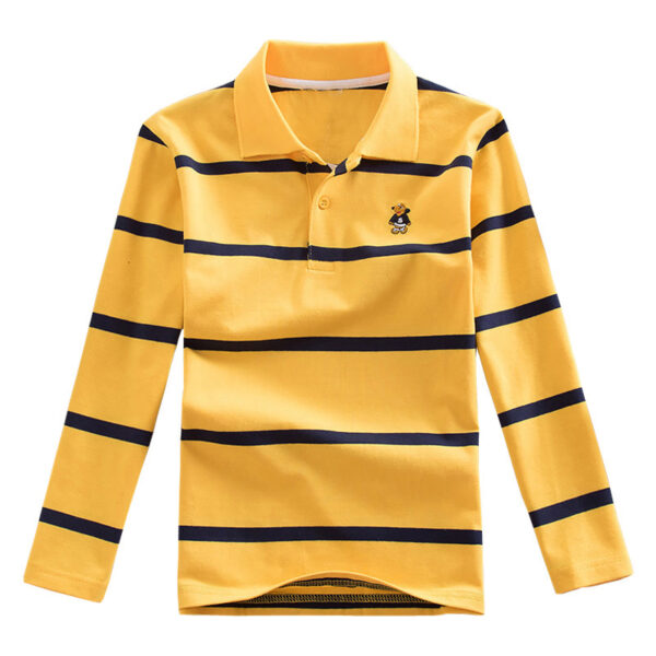 Turn-down Collar Long-sleeve T-shirt Childrens Clothing Business Top - Image 9