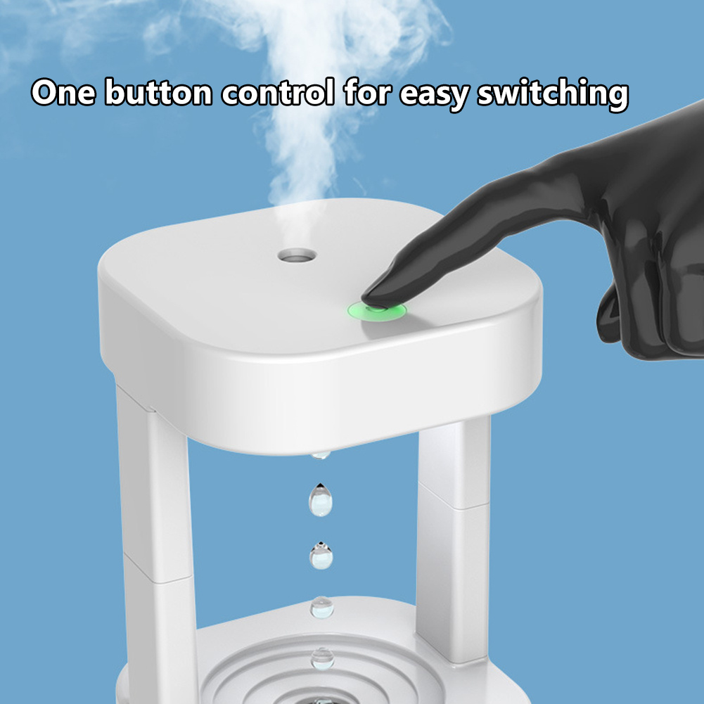 Creative Anti-gravity Water Drop Humidifier Air Conditioning Mist Spray Household Quiet Bedroom Office With 580ML Water Tank - Image 9