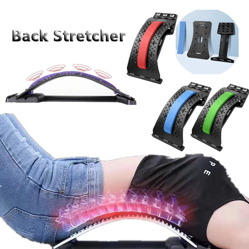 Back Stretcher Adjustable Back Cracker Massage Waist Neck Fitness Lumbar Cervical Spine Support Pain Relief - Image 1