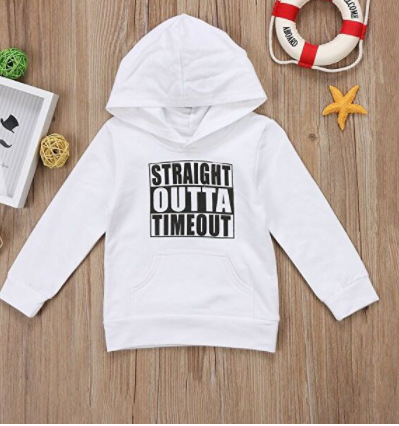 Children's hooded sweater letter top - Image 13