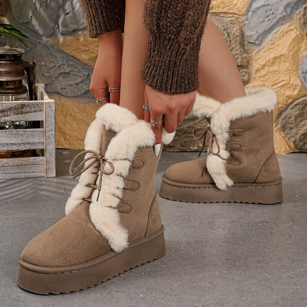 Women's Fashionable Low-Top Thick-Soled Casual Cotton Shoes