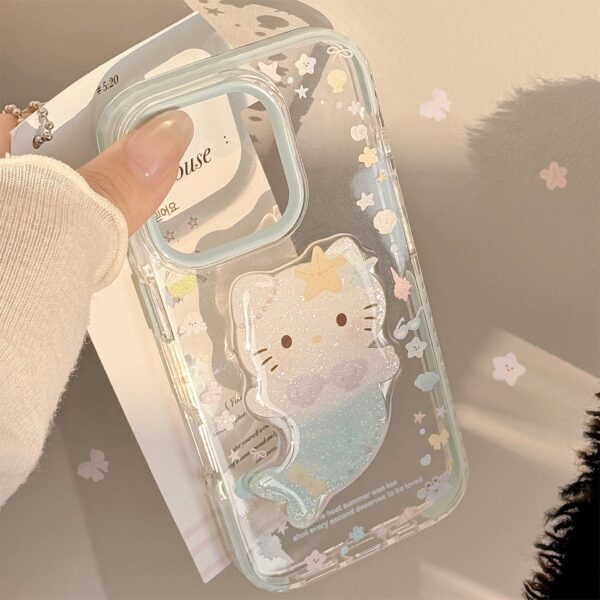 Seaside Cartoon Phone Case With A Mermaid Stand - Image 27