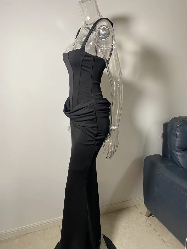 Elegant Strapless Long White Slip Dress For Women