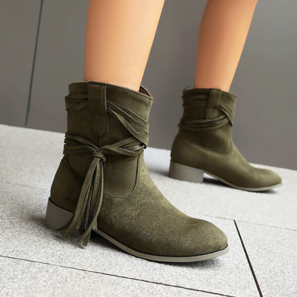 Tassel Women's Casual Ankle Boots - Image 34
