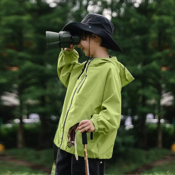 Hooded Windproof Outdoor Jacket For Older Children - Image 14