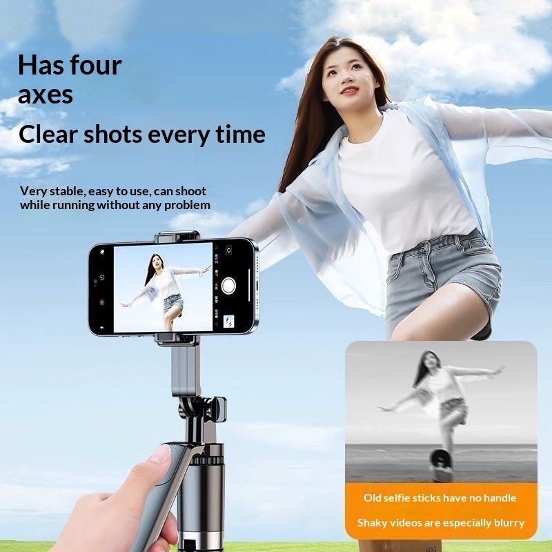 R16 Smartphone Stabilization Selfie Stick With Remote Control Extendable Design  And Built in Tripod Legs - Image 1