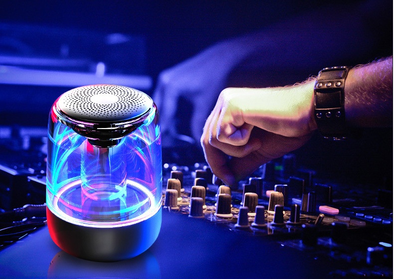 Portable Speakers Bluetooth Column Wireless Bluetooth Speaker Powerful Bass Radio with Variable Color LED Light - Image 1