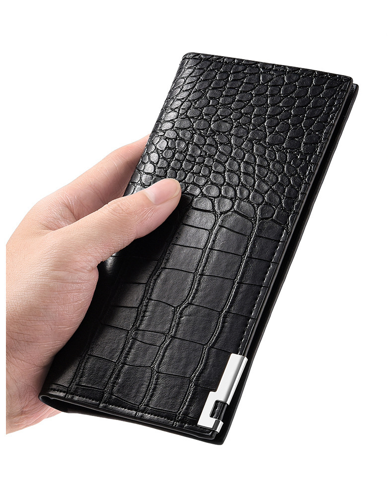 Mens Long Zipper Card Holder And Wallet 2-in-1