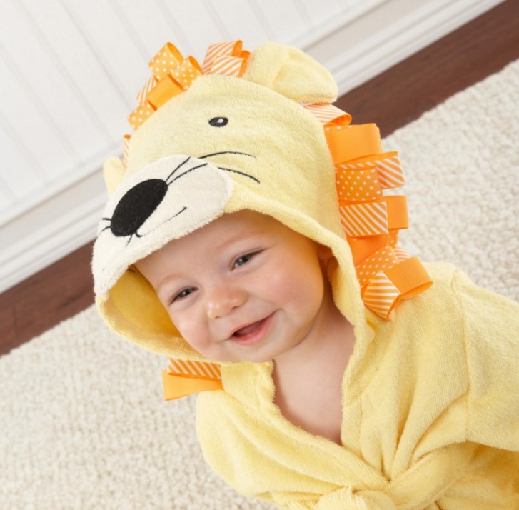 Cartoon Cute Animal Modeling Baby Bath Towels Baby Bathrobes Cotton Children