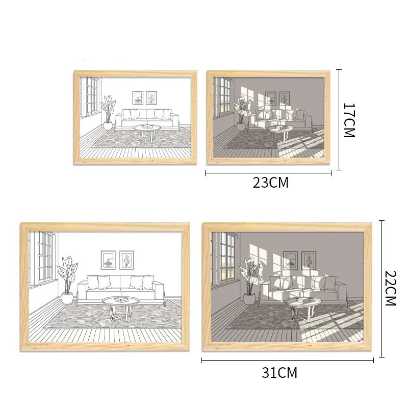 Illuminated Picture LED Decorative Light Painting Bedside Picture Style Creative Modern Simulate Sunshine Drawing Night Light Gift - Image 9