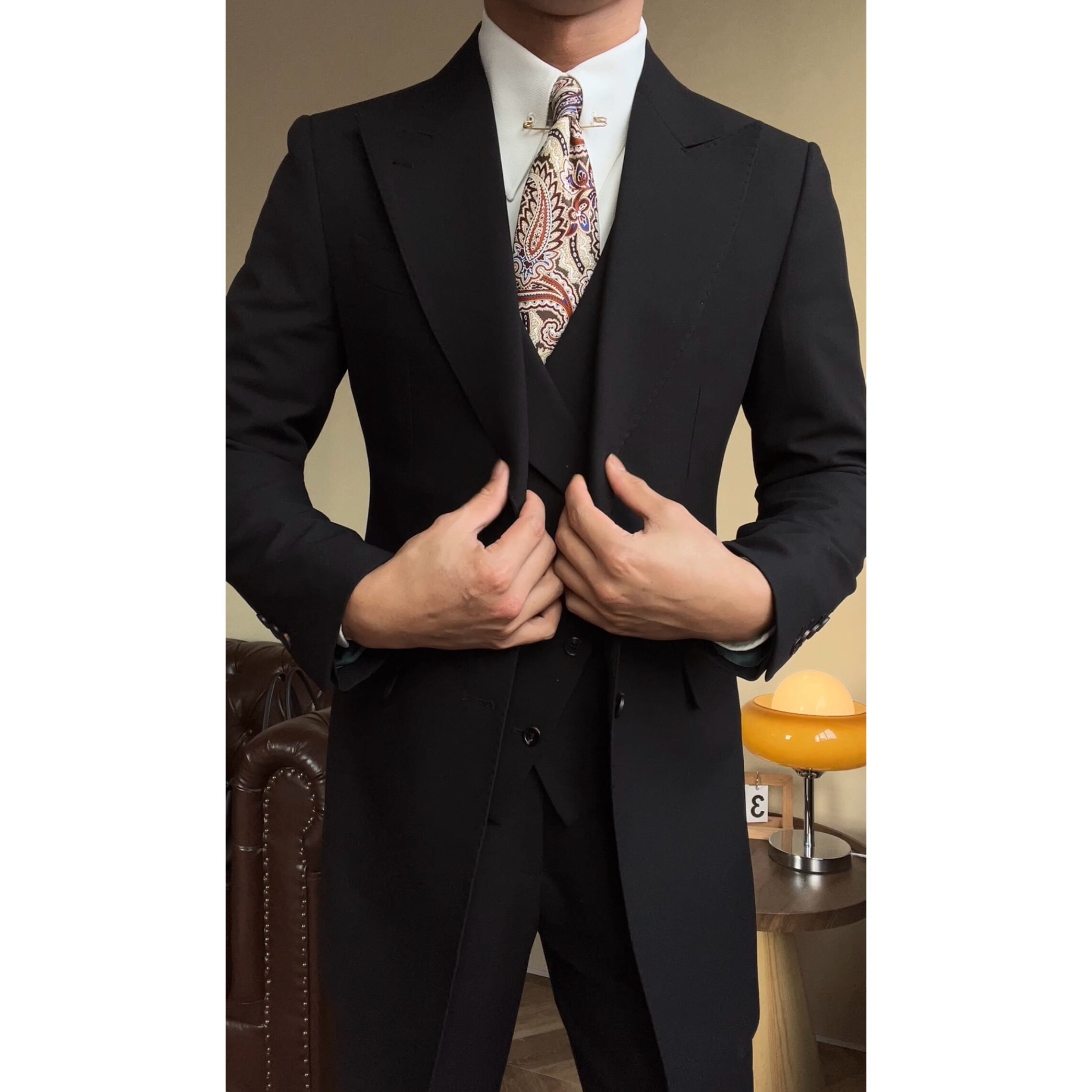 Black Milano Suit - Over Jacket - Image 2