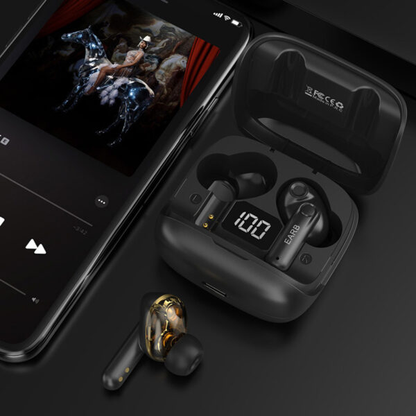 New Mini Transparent Wireless Bluetooth Headset Digital Display ENC Noise Reduction True Wireless Sports Music - Image 28