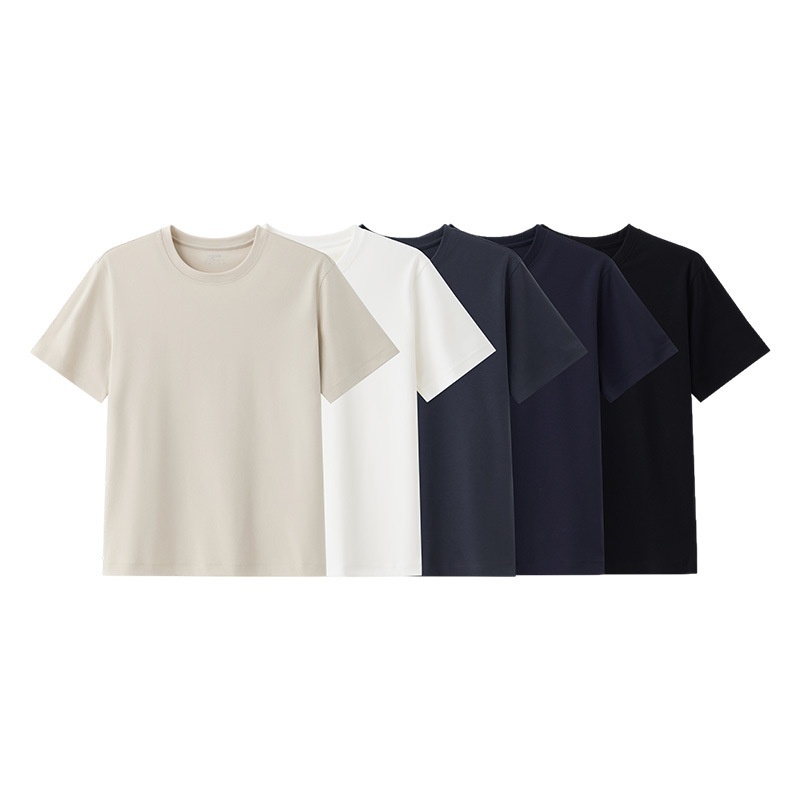 Cool Breathable Liquid-Ammonia Cotton Comfortable T-Shirt Casual Crew Neck Short-Sleeve For Men - Image 4