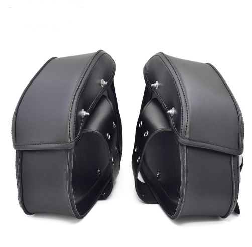 Black PU Leather Luggage Bags Motorcycle Saddlebags Saddle Bags Pouch For - Image 5