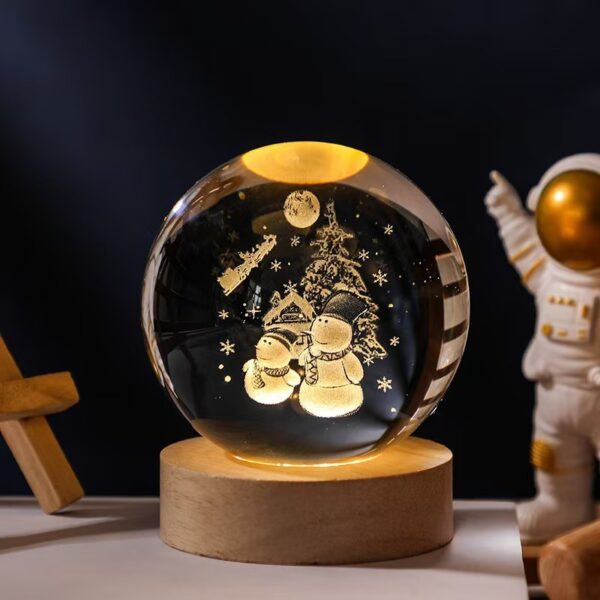 Luminous Starry Sky And Planets Moon Moon Crystal Ball Small Night Lamp Projection Ambience Light Creative Gift New Strange Gift - Image 35
