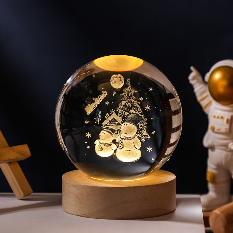 Luminous Starry Sky And Planets Moon Moon Crystal Ball Small Night Lamp Projection Ambience Light Creative Gift New Strange Gift - Image 35