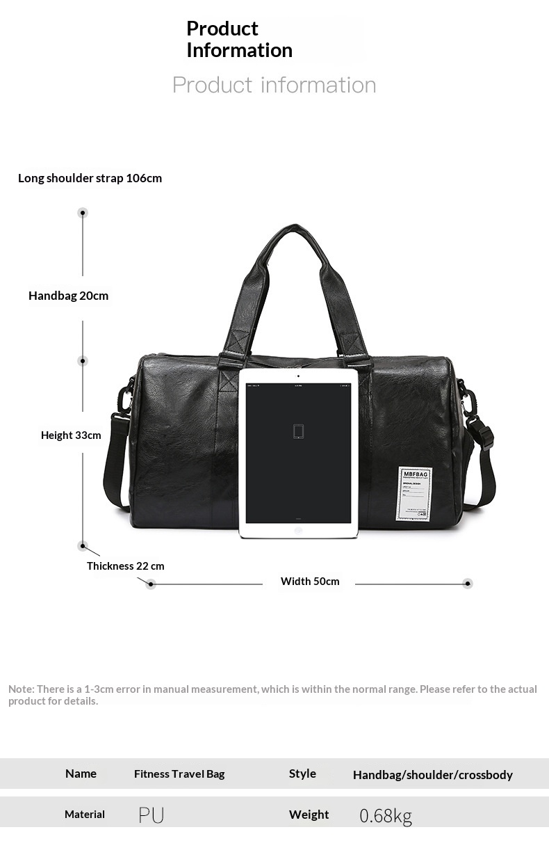 Men's Large-Capacity Fashionable Sports Fitness Bag - Image 14