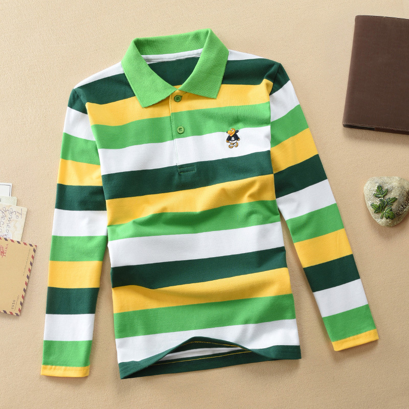 Turn-down Collar Long-sleeve T-shirt Childrens Clothing Business Top - Image 73