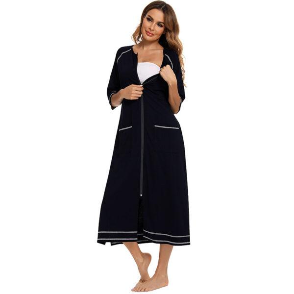 Comfortable Cardigan Womens Base-Layer Pajamas For Autumn And Winter - Image 34