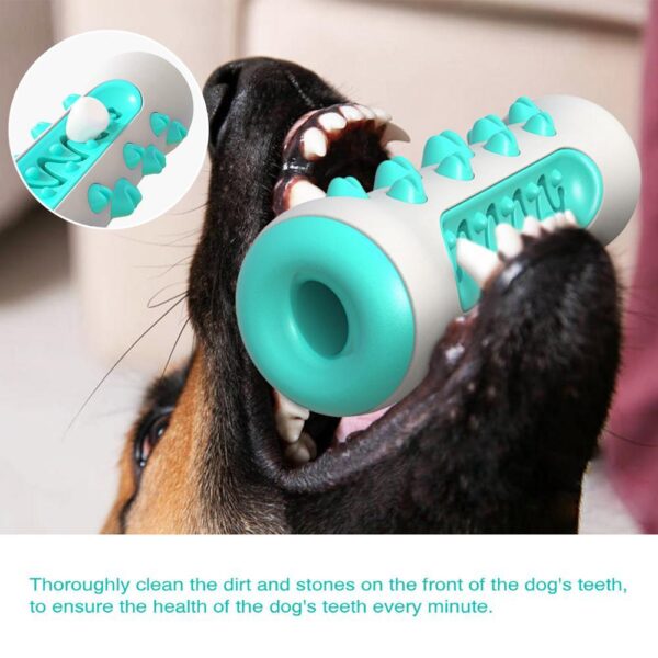 Dog Squeaky Toys For Aggressive Chewers, Tough Toothbrush Dog Chew Toy, Nearly Indestructible Rubber Toys For Pet Training, Teeth Cleaning, Playing And Chewing For Medium & Large Breeds - Image 3