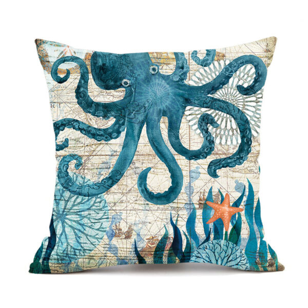 Cushion Covers Sea Turtle Printed Throw Pillow Cases For Home Decor Sofa Chair Seat - Image 17