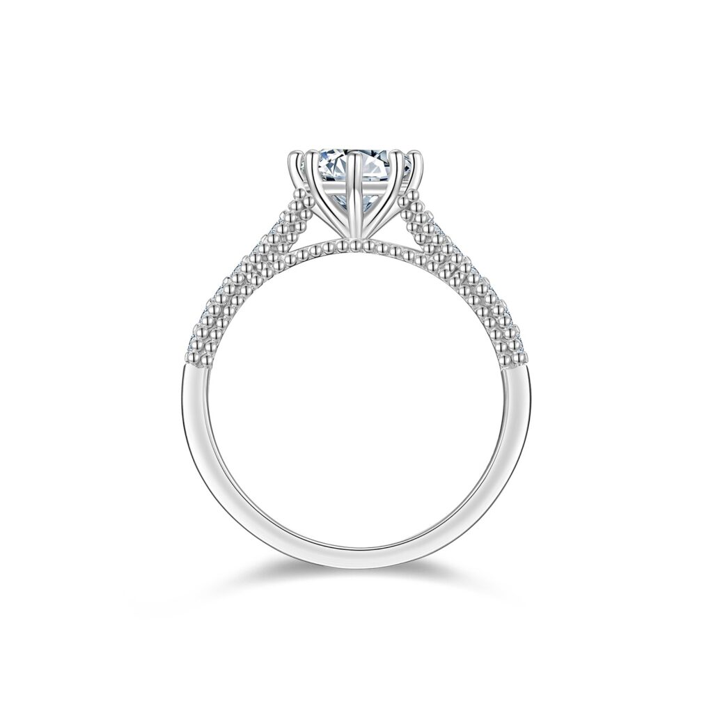 1-carat Luxury Fashion Minimalist Trend Jewelry Ring Set With Top-quality Morganite, Made Of S925 Silver With Electroplated Platinum, Suitable For Ladies.