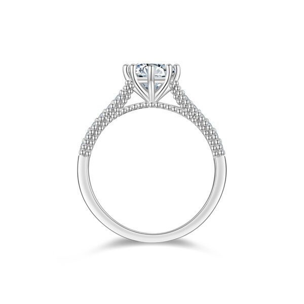 1-carat Luxury Fashion Minimalist Trend Jewelry Ring Set With Top-quality Morganite, Made Of S925 Silver With Electroplated Platinum, Suitable For Ladies. - Image 2