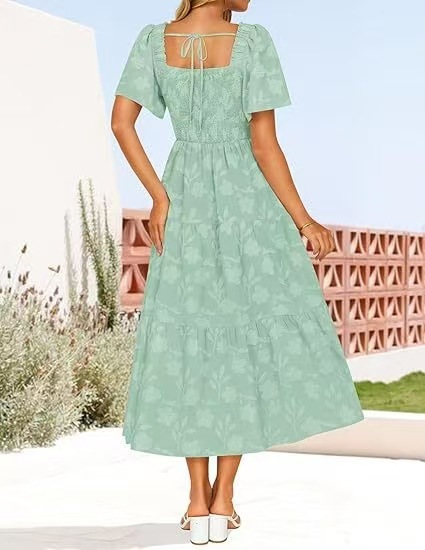 Best-selling Solid-color Off-shoulder High-waist Maxi Dress For Women - Image 15