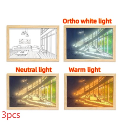 Illuminated Picture LED Decorative Light Painting Bedside Picture Style Creative Modern Simulate Sunshine Drawing Night Light Gift - Image 109