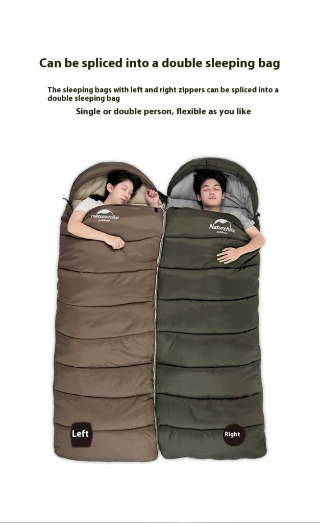 Naturehike Series Envelope Hooded Sleeping Bag Outdoor Camping Autumn And Winter Cold-proof Double