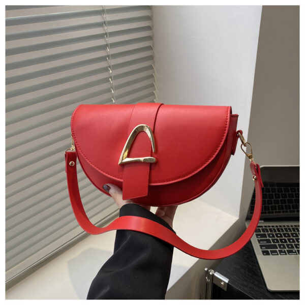 High-end, Fashionable Single-shoulder Bag Niche Saddle Bag - Image 5