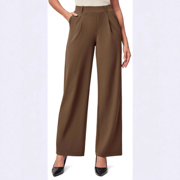 Womens High-Waisted Stretchy Work Business Casual Pants - Image 3