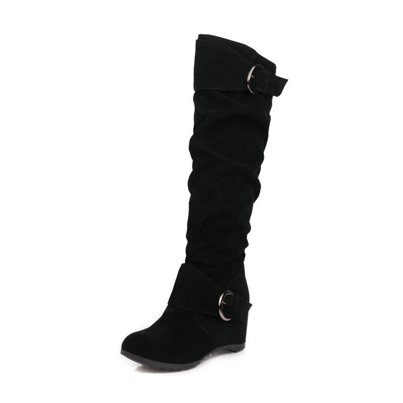Wedge-heel British-style High-top Womens Knee-high Boots - Image 30