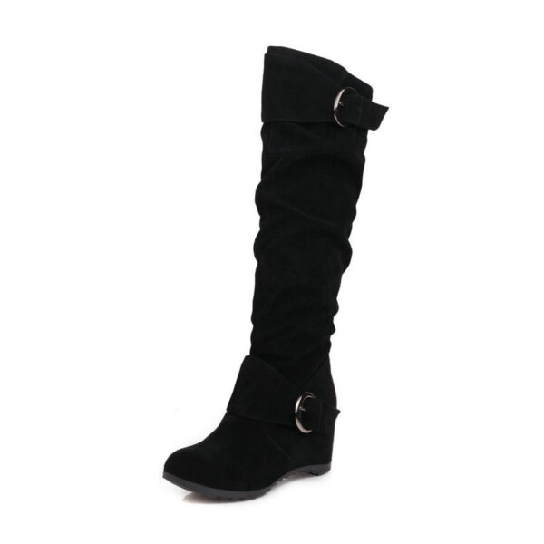 Wedge-heel British-style High-top Womens Knee-high Boots - Image 32