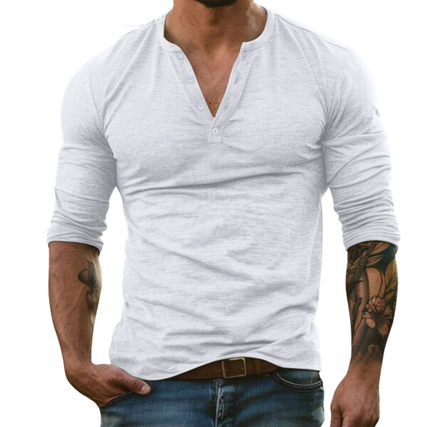 Men's Long-Sleeve T-Shirt Bamboo Fiber Blend Cotton - Image 30