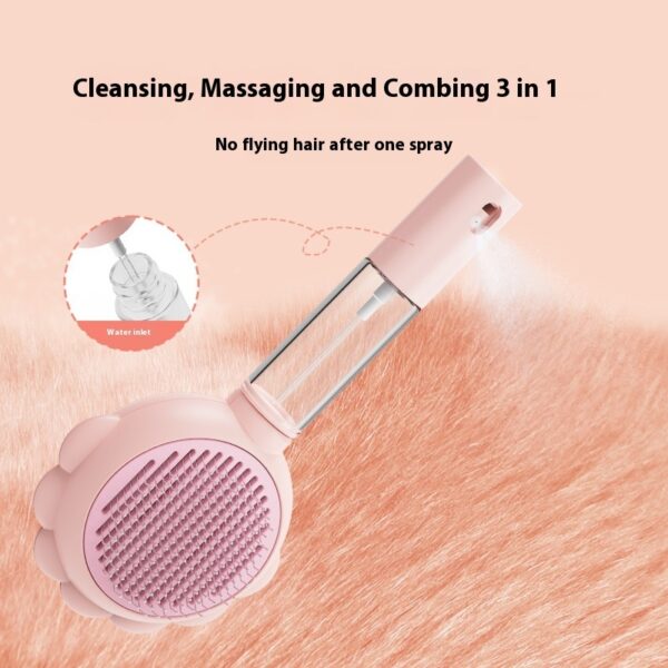 2 In 1 Self Cleaning Dog Brush Comb With Spray Pets Grooming Hair Remover Combs Brush Floating Hair Pet Grooming Brush Pet Products - Image 8