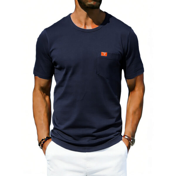 Men's Loose-fit Retro Simple Casual Crew-neck Short-sleeve T-shirt - Image 5