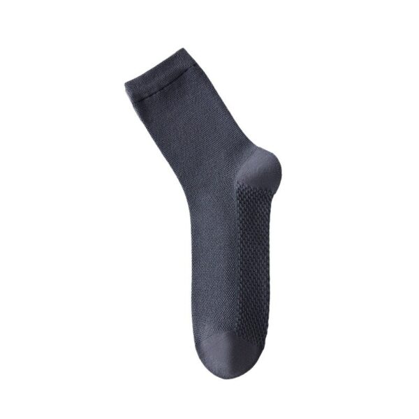 Pure Cotton Breathable Mesh Long Business Socks - Image 6