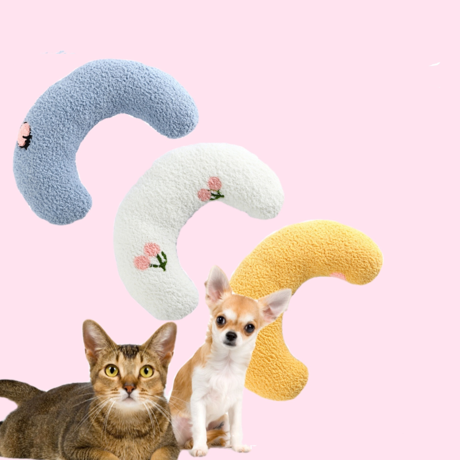 Little Pillow For Cats Fashion Neck Protector Deep Sleep Puppy U-Shaped Pillow Pets Pillow Kitten Headrest Dog Sleeping Pillow Pet Products - Image 7
